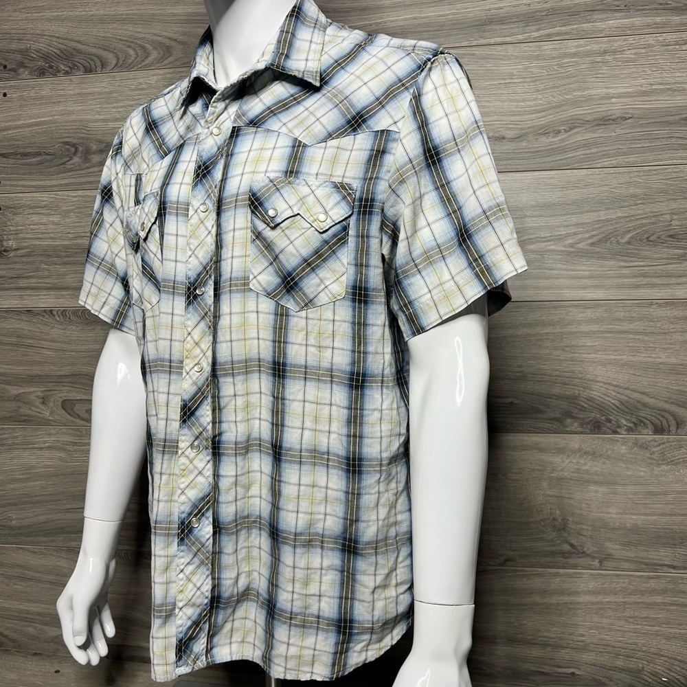 Wrangler Mens Pearl Snap Short Sleeve Button Down Shirt size XL